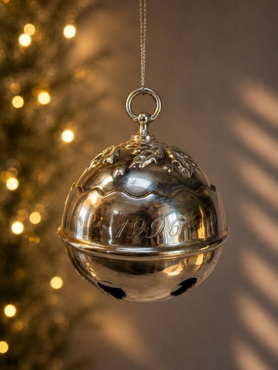 Reed & Barton Other - Reed & Barton Holly Bell Christmas Ornament 1996 Silverplate Jingle Bell